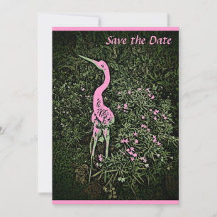 Save The Date Jardin floral grue bouillante enregistrer les cart