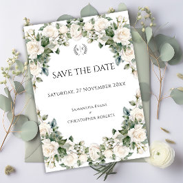 Save The Date Jardin romantique Rose Mariage
