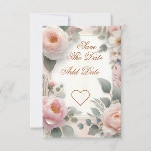 Save The Date Jardin romantique Sauvez la date