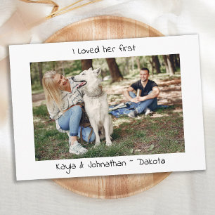 Save The Date Je l'aimais d'abord - moderne mignon Mariage chien