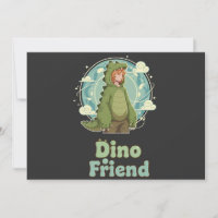 Joli garçon anime ami dino - Dinosaure vert