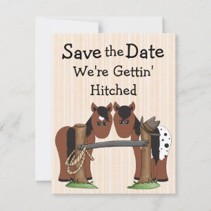 Save The Date Jolis Chevaux Nous sommes Mariés Mariage Sauvegard