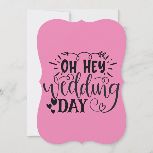 Save The Date Jour de mariage personnalisé Oh Hey (Devant)