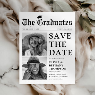 Save The Date Journal Commun de Remise des Diplômes Sauvegarder 