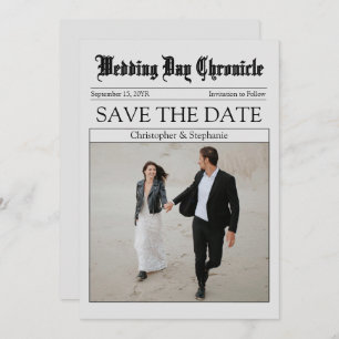 Save The Date Journal de code QR minimaliste de script customisé