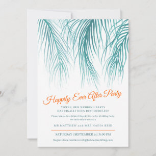 Save The Date Joyeux Jour après la paume turquoise après la fête
