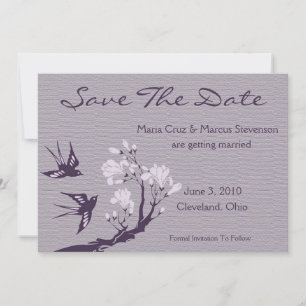Save The Date Joyeux Oiseaux Sauvez La Date (Orchidée)