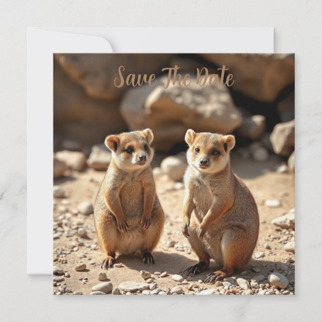 Save The Date Jumeaux Quokka australiens (Devant)