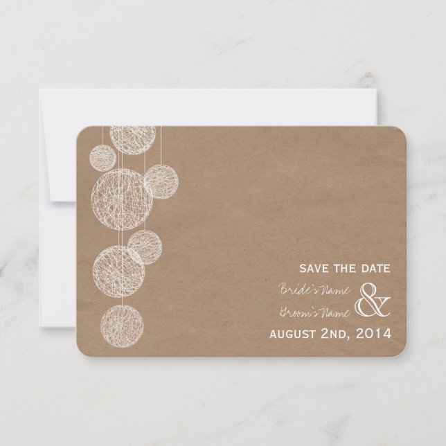 Save The Date Jumelles Inspiré Carton Enregistrer La Date (Devant)