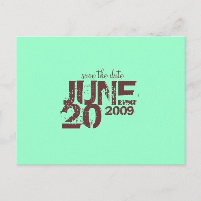 Save the Date JUNE - Maßgeschneidert Ankündigungspostkarte (Vorderseite)