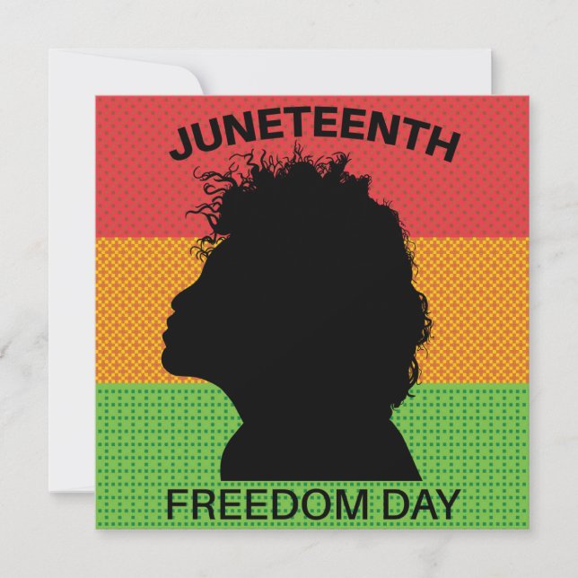 Save The Date Juneteenth Freedom Day, Flag Pattern (Devant)