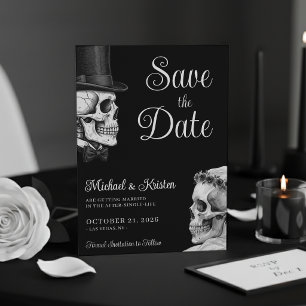 Save The Date Jusqu'à ce que la mort nous sépare crânes gothique