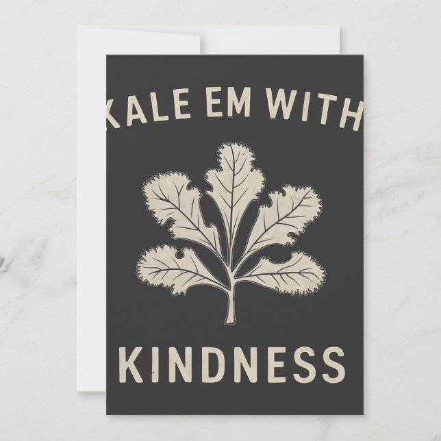 Save The Date Kale Em Avec Kindness Funny Pun Légume Vegan (Devant)