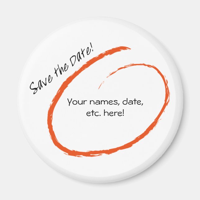 Save the Date Kalendermagnet Magnet (Vorne)