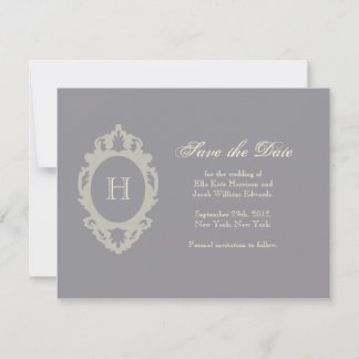 Save the Date // Karkohle & Creme Monogramm