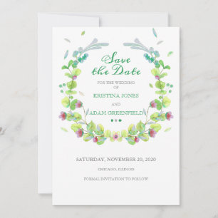 Save the Date-Karte für Blume im Wasser Save The Date