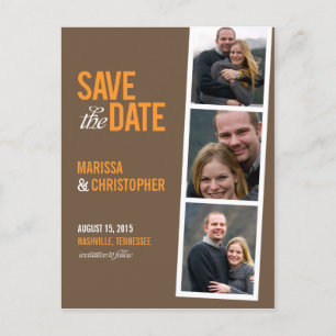 Save the Date-Karte für den Foto-Stand Ankündigungspostkarte