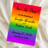 Save the Date-Karte für den Regenbogen-Gay Pride