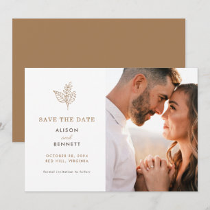 Save the Date-Karte für die Herbstsprier Hochzeit  Date
