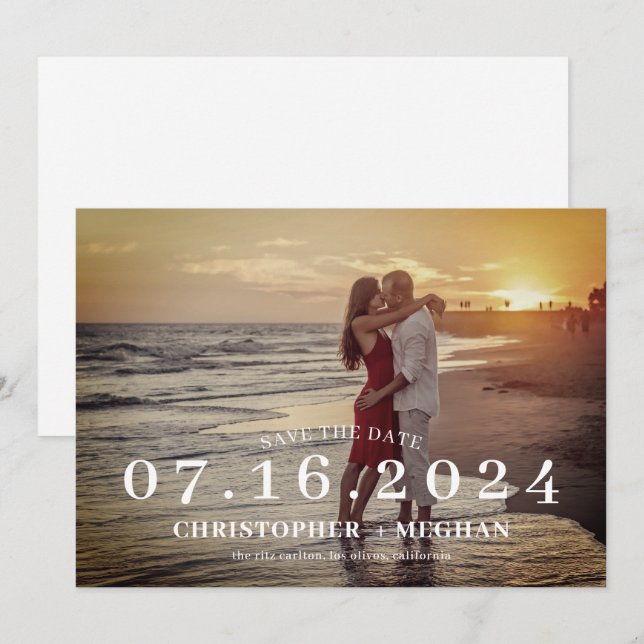 Save the Date Karte - gesamtes Foto (Vorne/Hinten)