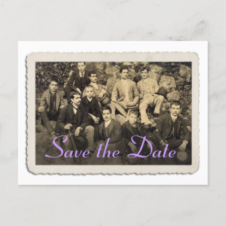 Save the Date Karte mit Vintagem Portrait.