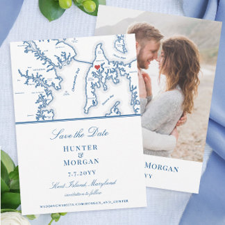 Save The Date Kent Island Maryland Destination Mariage Photo