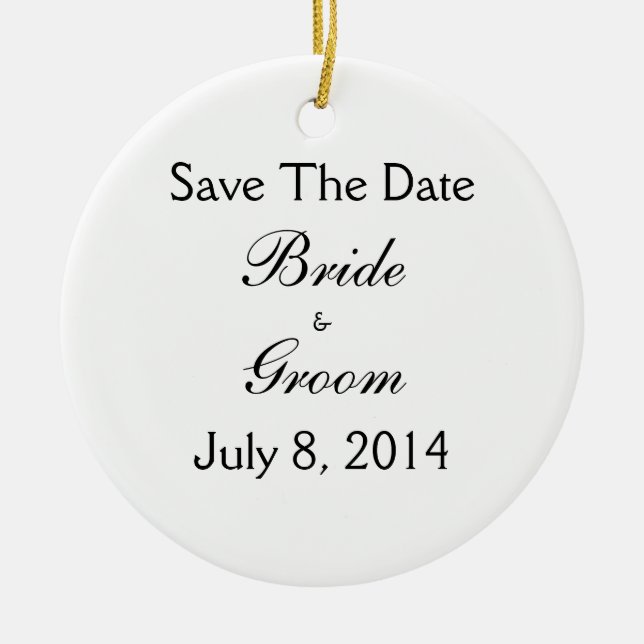 Save The Date Keramik Ornament (Vorne)