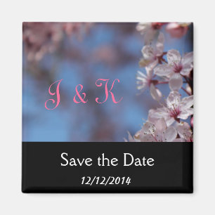 Save the Date Kirschblüte Magnet