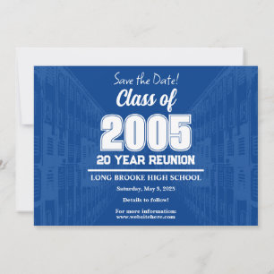 Save the Date Klasse 2005 20 Jahre Wiedersehen Einladung