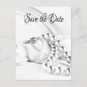 Save the Date klassische Verlobung Ring Postkarte