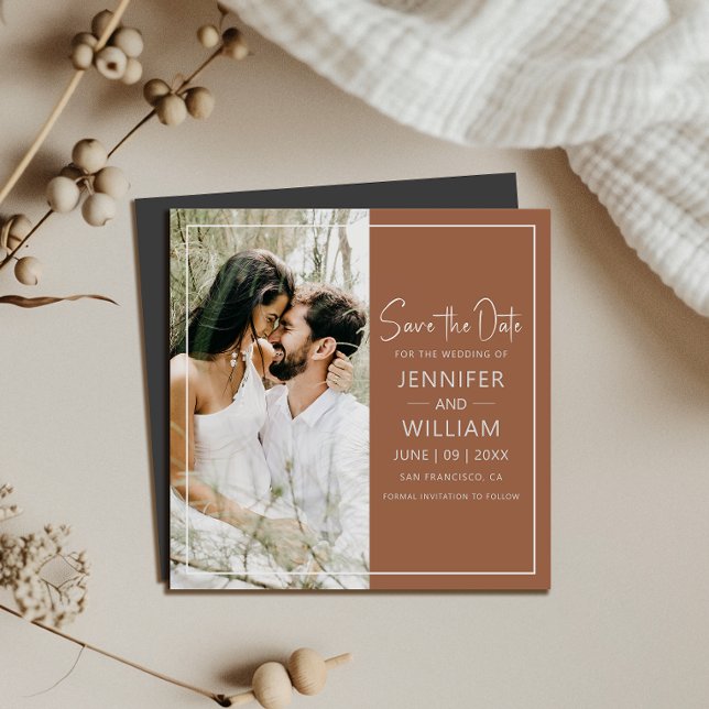 Save the Date klassisches Foto Hochzeitsmagnetik Magnetkarte (Make your wedding unforgettable with a Save the Date magnet—stylish, practical, and easy to display!)