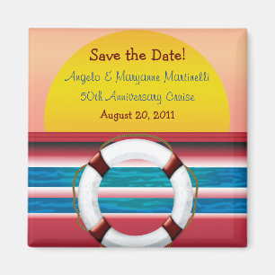 Save the Date Kreuzfahrt-Jahrestags-Magnet Magnet