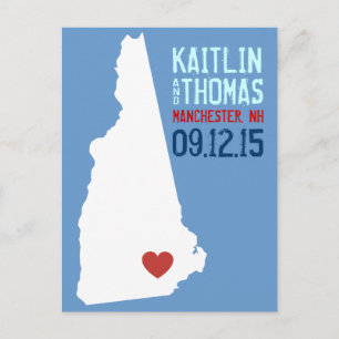 Save the Date - kundengerecht - New Hampshire Ankündigungspostkarte