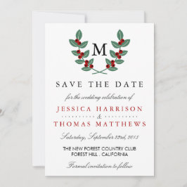 Save The Date La collection de Mariages Monogram Berry Bush