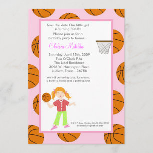 Save The Date la fille 5x7 folâtre l'invitation de baby shower