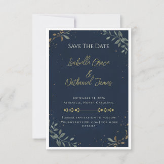 Save The Date La Gala de Minuit Luxe Navy Enregistrez la Date