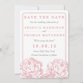Save The Date La jolie collection de Mariages floraux Peony