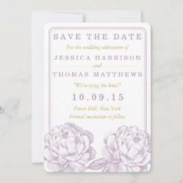 Save The Date La jolie collection de Mariages floraux Peony