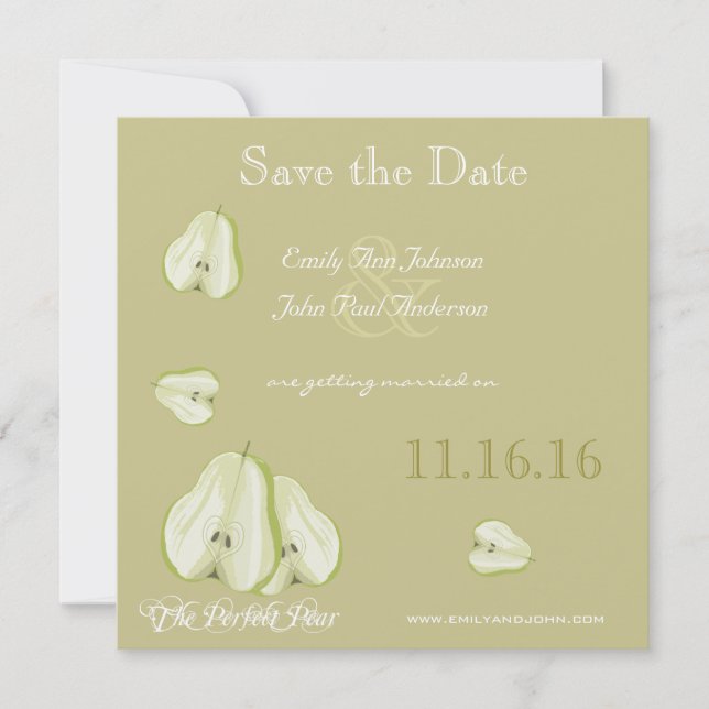 Save The Date La Poire Parfaite Économisez la Date (Devant)