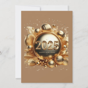 Save The Date La typographie d'or bonne année 2025