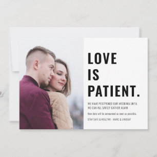 Save The Date L'amour est patient Photo Changer la date