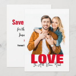 Save The Date L'Amour Est Tout Ce Dont Vous Avez Besoin Plat Enr