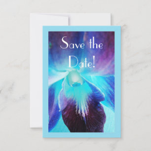 Save The Date L'annonce de sauvegarde de date de l'Orchidée Bleu