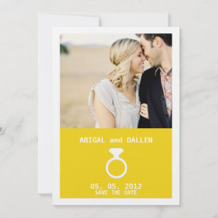 Save The Date L'ANNOUNCEMENT PHOTO DE LA Bague DIAMANT CITRON DO