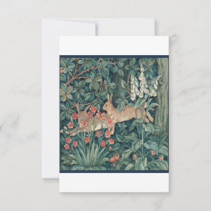 Save The Date Lapin Dans La Forêt - William Morris