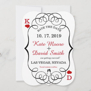 Save The Date Las Vegas Casino Moderne Chic Photo ANNONCEZ LA DA