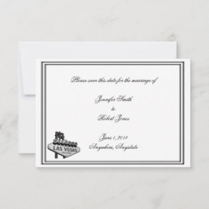 Save The Date Las Vegas Destination Wedding Enregistrer la date
