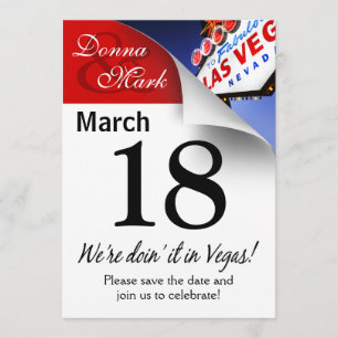 Save The Date Las Vegas Enregistrer la page Calendrier des dates