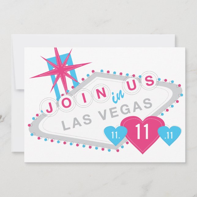 Save The Date Las Vegas Lucky in Love Sate the Date (Devant)