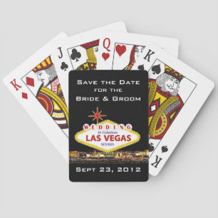Save the Date Las Vegas Poker Cards Spielkarten